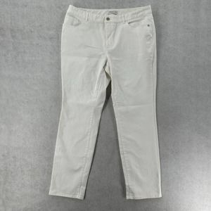 Coldwater Creek Jeans Womens 16 White‎ Natural Fit Straight Leg Stretch Everyday